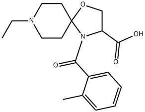 8-ethyl-4-(2-methylbenzoyl)-1-oxa-4,8-diazaspiro[4.5]decane-3-carboxylic acid 结构式