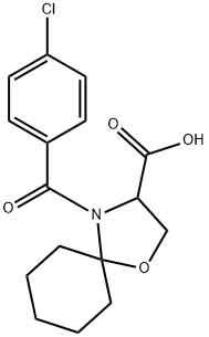 4-(4-chlorobenzoyl)-1-oxa-4-azaspiro[4.5]decane-3-carboxylic acid Structure