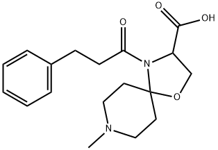 8-methyl-4-(3-phenylpropanoyl)-1-oxa-4,8-diazaspiro[4.5]decane-3-carboxylic acid,1326814-27-0,结构式