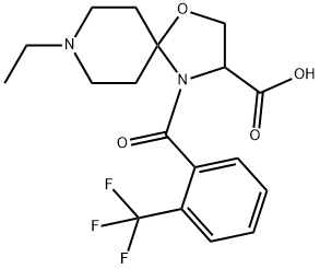 8-ethyl-4-[2-(trifluoromethyl)benzoyl]-1-oxa-4,8-diazaspiro[4.5]decane-3-carboxylic acid Structure