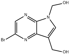 (2-BROMO-5H-PYRROLO[2,3-B]PYRAZINE-5,7-DIYL)DIMETHANOL,1334674-87-1,结构式