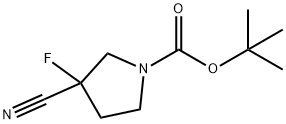 1-BOC-3-CYANO-3-FLUOROPYRROLIDINE 结构式