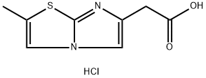2-(2-甲基咪唑并[2,1-B]噻唑-6-基)乙酸(盐酸盐), 1334784-86-9, 结构式