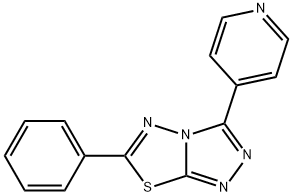 1,2,4-Triazolo[3,4-b][1,3,4]thiadiazole, 6-phenyl-3-(4-pyridinyl)- 结构式