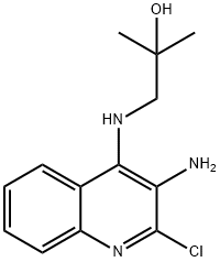 2-Propanol, 1-[(3-amino-2-chloro-4-quinolinyl)amino]-2-methyl- Structure