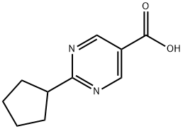 2-CYCLOPENTYLPYRIMIDINE-5-CARBOXYLIC ACID 化学構造式