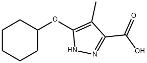 5-Cyclohexyloxy-4-methyl-1H-pyrazole-3-carboxylic acid Struktur