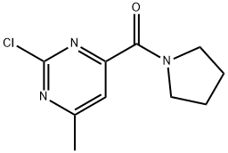 (2-Chloro-6-methyl-pyrimidin-4-yl)-pyrrolidin-1-yl-methanone 结构式