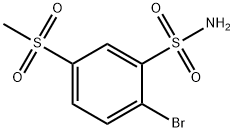 2-bromo-5-methylsulfonylbenzenesulfonamide 化学構造式