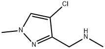 1-(4-chloro-1-methyl-pyrazol-3-yl)-N-methyl-methanamine 化学構造式