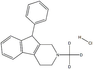 9-phenyl-2-(trideuteriomethyl)-1,3,4,9-tetrahydroindeno[2,1-c]pyridine:hydrochloride Structure