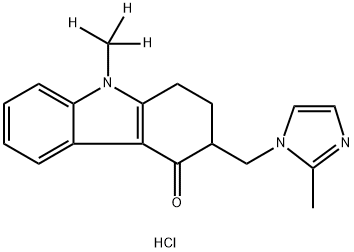 3-[(2-methylimidazol-1-yl)methyl]-9-(trideuteriomethyl)-2,3-dihydro-1H-carbazol-4-one:hydrochloride,1346605-02-4,结构式