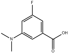 3-(二甲氨基)-5-氟苯甲酸 结构式