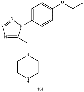 1-{[1-(4-ethoxyphenyl)-1H-tetrazol-5-yl]methyl}piperazine dihydrochloride 化学構造式