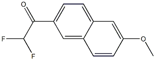 2,2-difluoro-1-(6-methoxynaphthalen-2-yl)ethanone Struktur