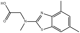 N-(4,6-dimethyl-1,3-benzothiazol-2-yl)-N-methylglycine Structure