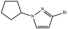 3-bromo-1-cyclopentylpyrazole 化学構造式