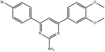 4-(4-bromophenyl)-6-(3,4-dimethoxyphenyl)pyrimidin-2-amine Struktur