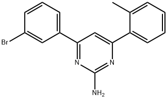 4-(3-bromophenyl)-6-(2-methylphenyl)pyrimidin-2-amine 化学構造式