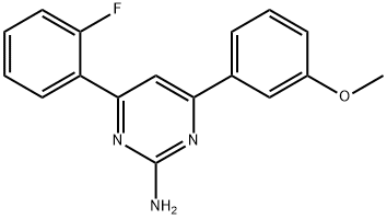 4-(2-fluorophenyl)-6-(3-methoxyphenyl)pyrimidin-2-amine Structure