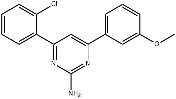 4-(2-chlorophenyl)-6-(3-methoxyphenyl)pyrimidin-2-amine Struktur