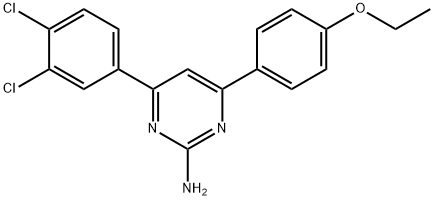 4-(3,4-dichlorophenyl)-6-(4-ethoxyphenyl)pyrimidin-2-amine Struktur