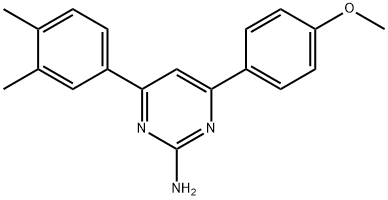 4-(3,4-dimethylphenyl)-6-(4-methoxyphenyl)pyrimidin-2-amine Structure