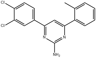 4-(3,4-dichlorophenyl)-6-(2-methylphenyl)pyrimidin-2-amine Structure