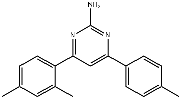 4-(2,4-dimethylphenyl)-6-(4-methylphenyl)pyrimidin-2-amine 结构式
