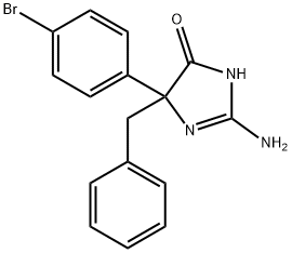 2-amino-5-benzyl-5-(4-bromophenyl)-4,5-dihydro-1H-imidazol-4-one Structure