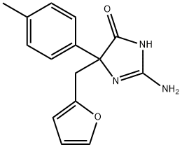 2-amino-5-[(furan-2-yl)methyl]-5-(4-methylphenyl)-4,5-dihydro-1H-imidazol-4-one, 1354925-94-2, 结构式