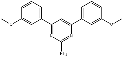 4,6-bis(3-methoxyphenyl)pyrimidin-2-amine 结构式