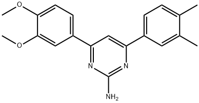 4-(3,4-dimethoxyphenyl)-6-(3,4-dimethylphenyl)pyrimidin-2-amine Structure