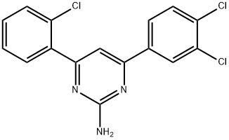 4-(2-chlorophenyl)-6-(3,4-dichlorophenyl)pyrimidin-2-amine Structure
