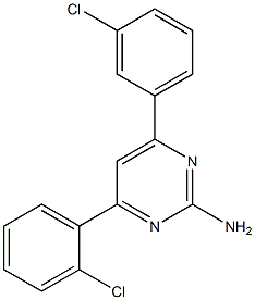4-(2-chlorophenyl)-6-(3-chlorophenyl)pyrimidin-2-amine Struktur