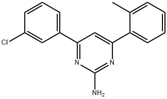 4-(3-chlorophenyl)-6-(2-methylphenyl)pyrimidin-2-amine 结构式