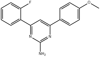 4-(2-fluorophenyl)-6-(4-methoxyphenyl)pyrimidin-2-amine Structure