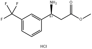 METHYL (3S)-3-AMINO-3-[3-(TRIFLUOROMETHYL)PHENYL]PROPANOATE HYDROCHLORIDE 化学構造式