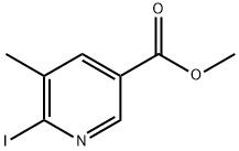 6-Iodo-5-methyl-nicotinic acid methyl ester Struktur
