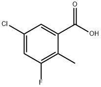 5-Chloro-3-fluoro-2-methylbenzoic acid,1365969-71-6,结构式