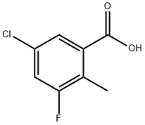 5-Chloro-3-fluoro-2-methylbenzoic acid Struktur