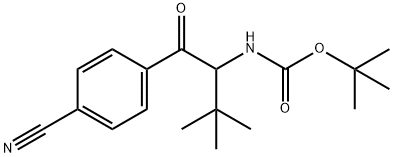 2-(BOC-AMINO)-2-T-BUTYL-1-(4-CYANOPHENYL)ETHANONE Struktur