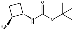 tert-butyl N-[(1S,2S)-2-aminocyclobutyl]carbamate 化学構造式