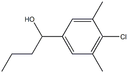 1-(4-クロロ-3,5-ジメチルフェニル)-1-ブタノール 化学構造式