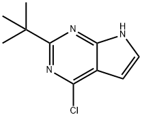 2-tert-butyl-4-chloro-7H-pyrrolo[2,3-d]pyrimidine Struktur