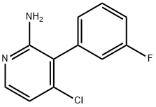 4-Chloro-3-(3-fluoro-phenyl)-pyridin-2-ylamine Struktur