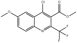 METHYL 4-CHLORO-6-METHOXY-2-(TRIFLUOROMETHYL)QUINOLINE-3-CARBOXYLATE Structure