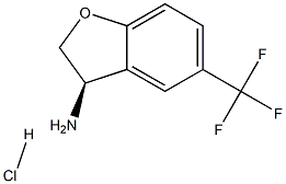 (R)-5-(TRIFLUOROMETHYL)-2,3-DIHYDROBENZOFURAN-3-AMINE HCL,1384268-86-3,结构式