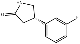 (S)-4-(3-FLUOROPHENYL)PYRROLIDIN-2-ONE,1384268-98-7,结构式