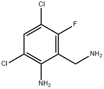 2-アミノ-3,5-ジクロロ-6-フルオロベンジルアミン 化学構造式
